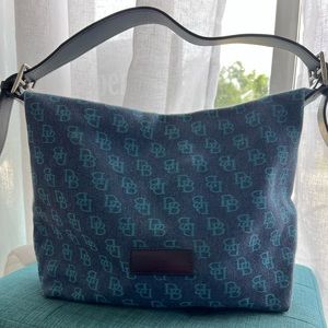 Dooney and Bourke blue denim satchel hobo large size bag
